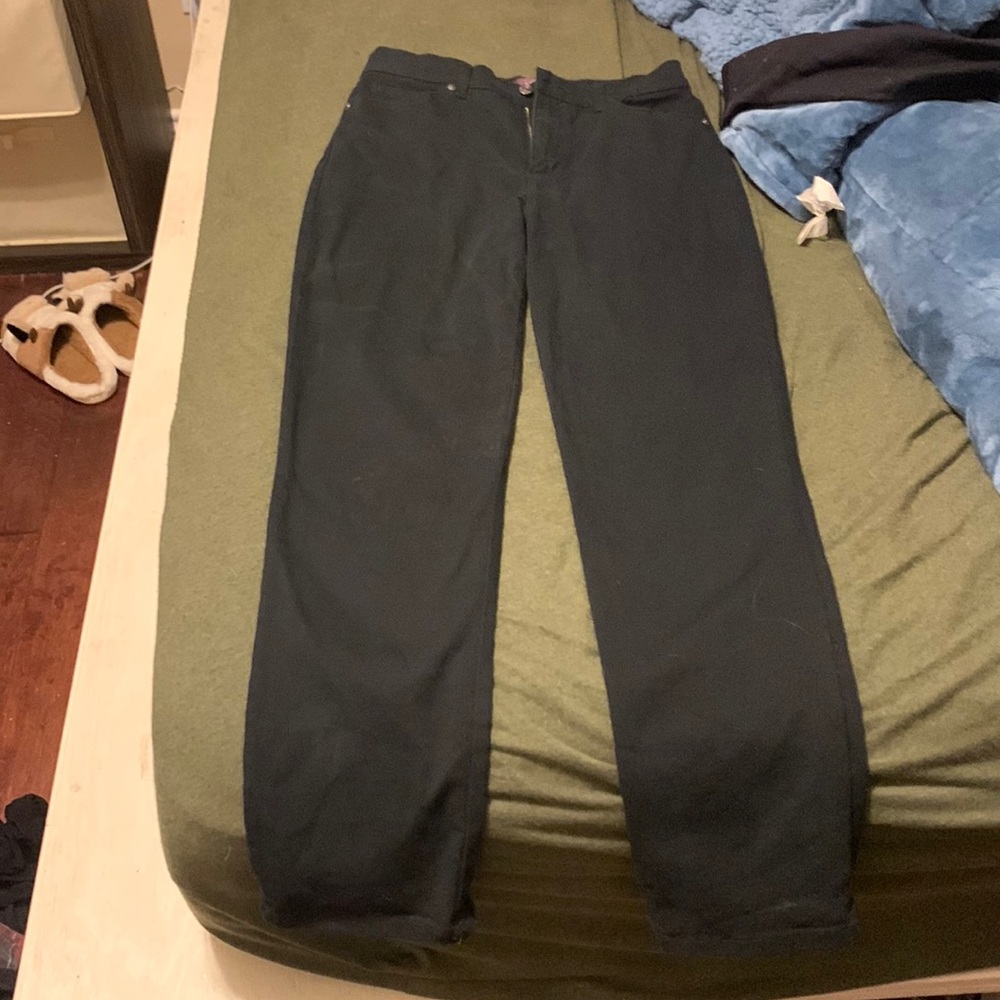 black wide leg jeans